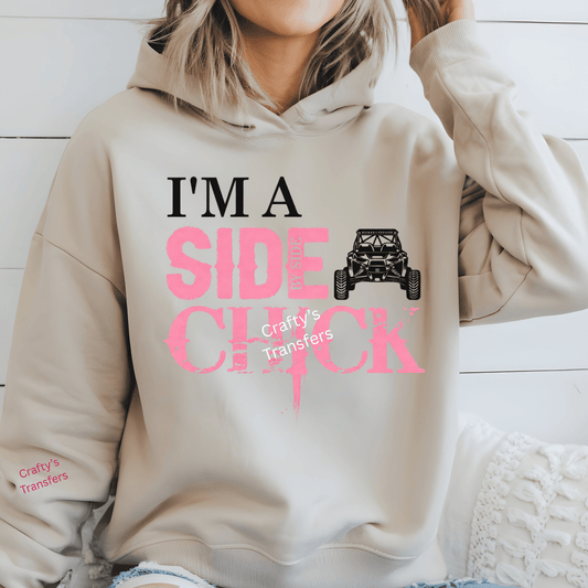 I’m a Side Chick DTF Transfer – Pink SXS Off Road Shirt Design – Funny UTV Girl Heat Press Transfer