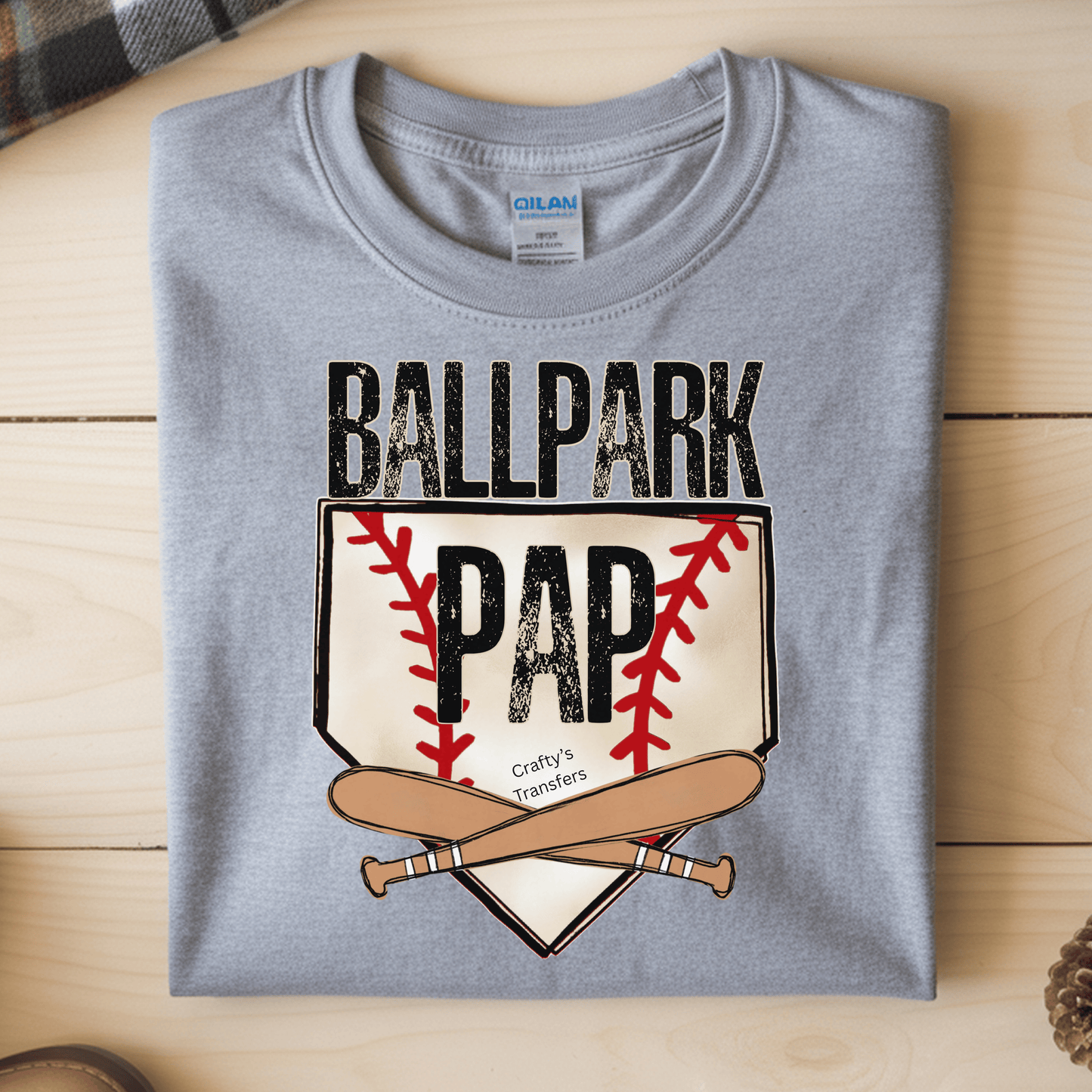 Ballpark Dad Baseball DTF Transfer | Vintage Baseball Dad Shirt Transfer | Sports Dad Heat Press Transfer