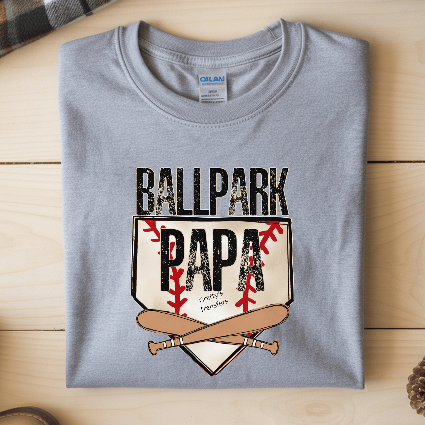 Ballpark Dad Baseball DTF Transfer | Vintage Baseball Dad Shirt Transfer | Sports Dad Heat Press Transfer