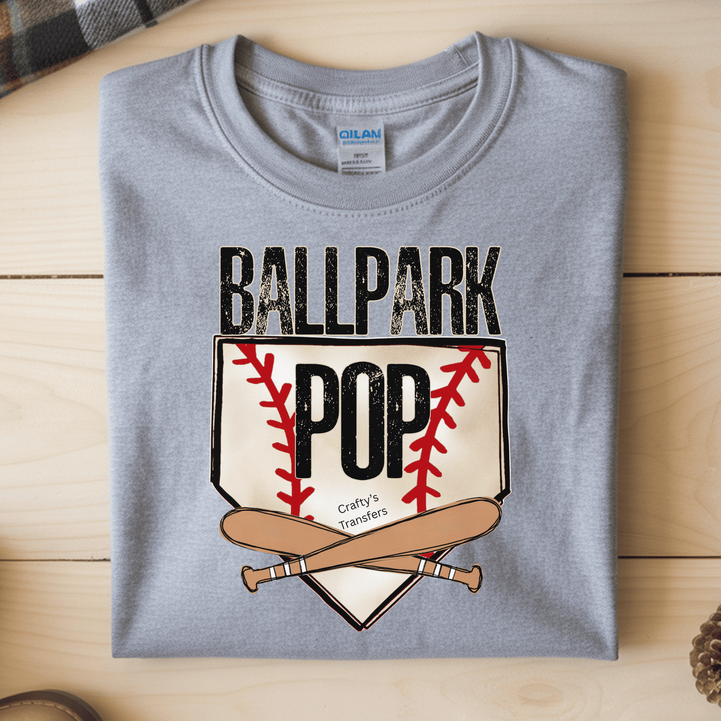 Ballpark Dad Baseball DTF Transfer | Vintage Baseball Dad Shirt Transfer | Sports Dad Heat Press Transfer