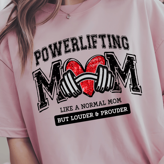 Powerlifting Mom | Distressed Varsity Design