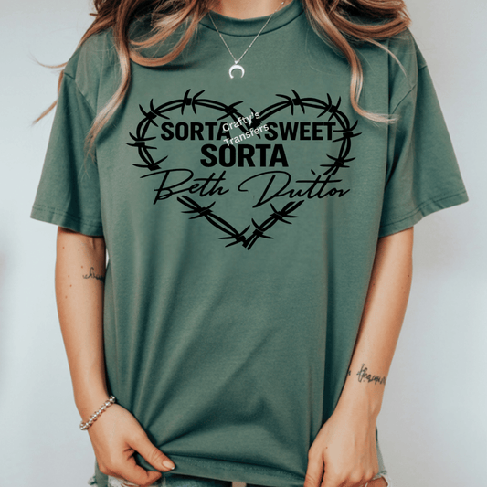 Sorta Sweet Sorta Savage DTF Transfer | Western Cowgirl Attitude Graphic | Vintage Distressed Country Shirt Transfer