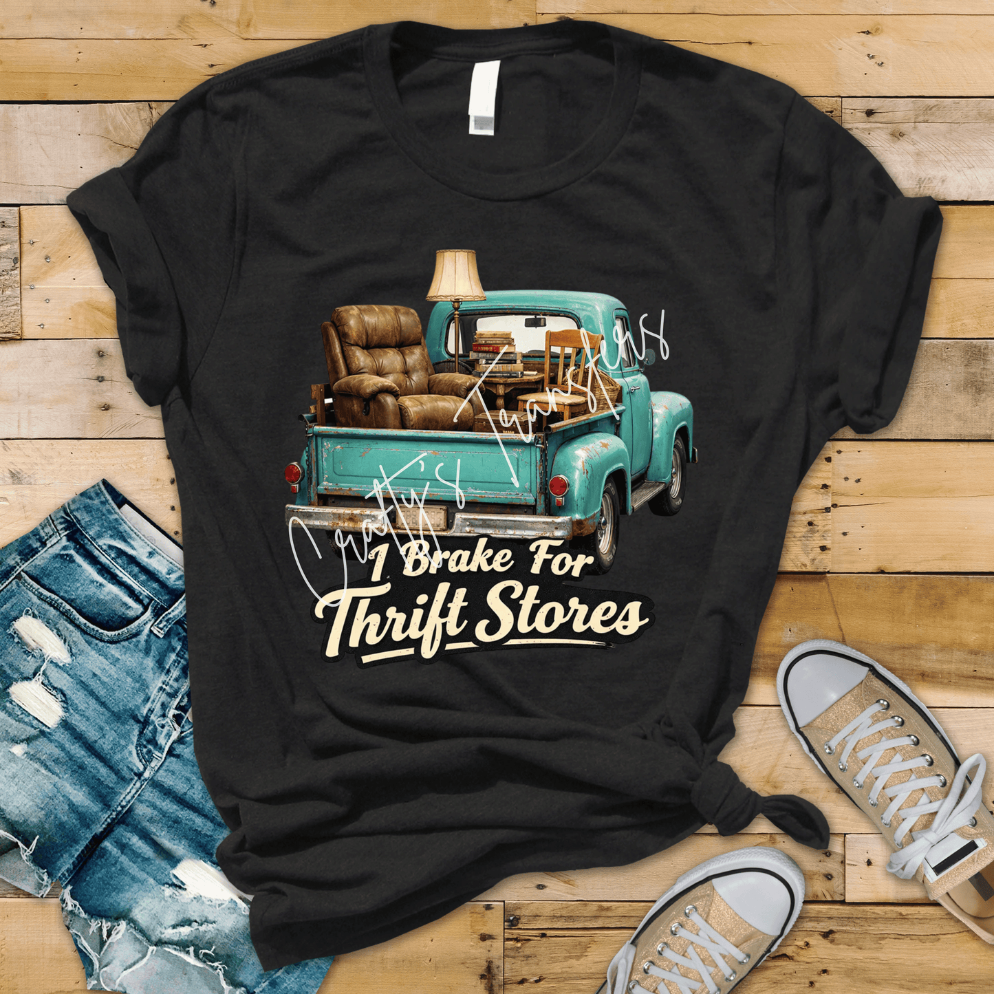 Thriftin’ Junkin’ DTF Transfer | Vintage Truck Thrift Shirt Transfer | Funny Reseller Graphic Tee Design