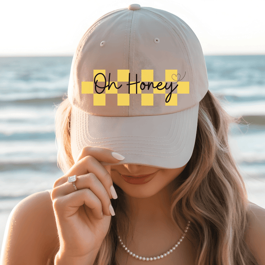 Oh Honey DTF Transfer | Cute Bee Inspired Heat Transfer | Trendy Farmhouse Graphic Ready to Press