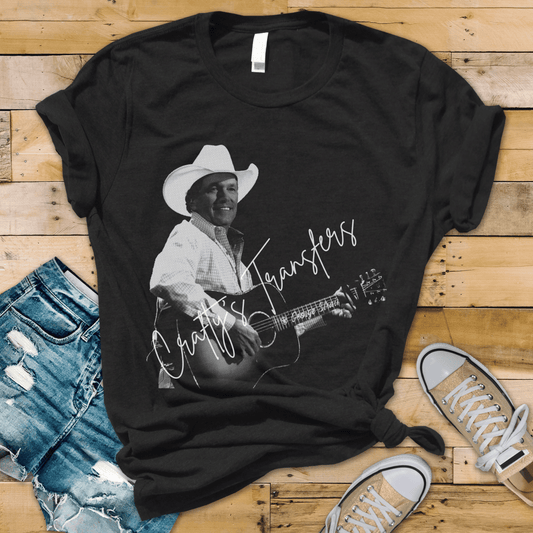Country Legend Inspired Guitar Player DTF Transfer | Vintage Country Music Shirt Design | Cowboy Singer Graphic Tee Transfer | Western Concert Style