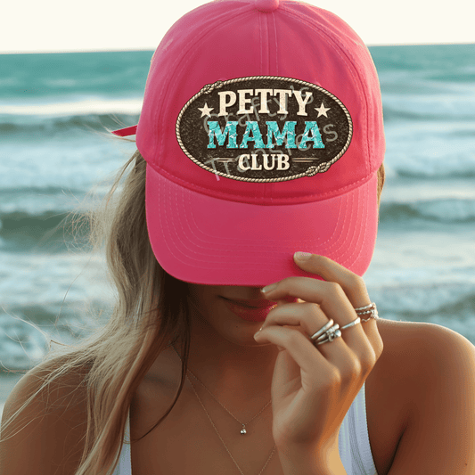 Petty Mama Club DTF Transfer – Western Turquoise Belt Buckle Design – Cowgirl Graphic Tee Transfer