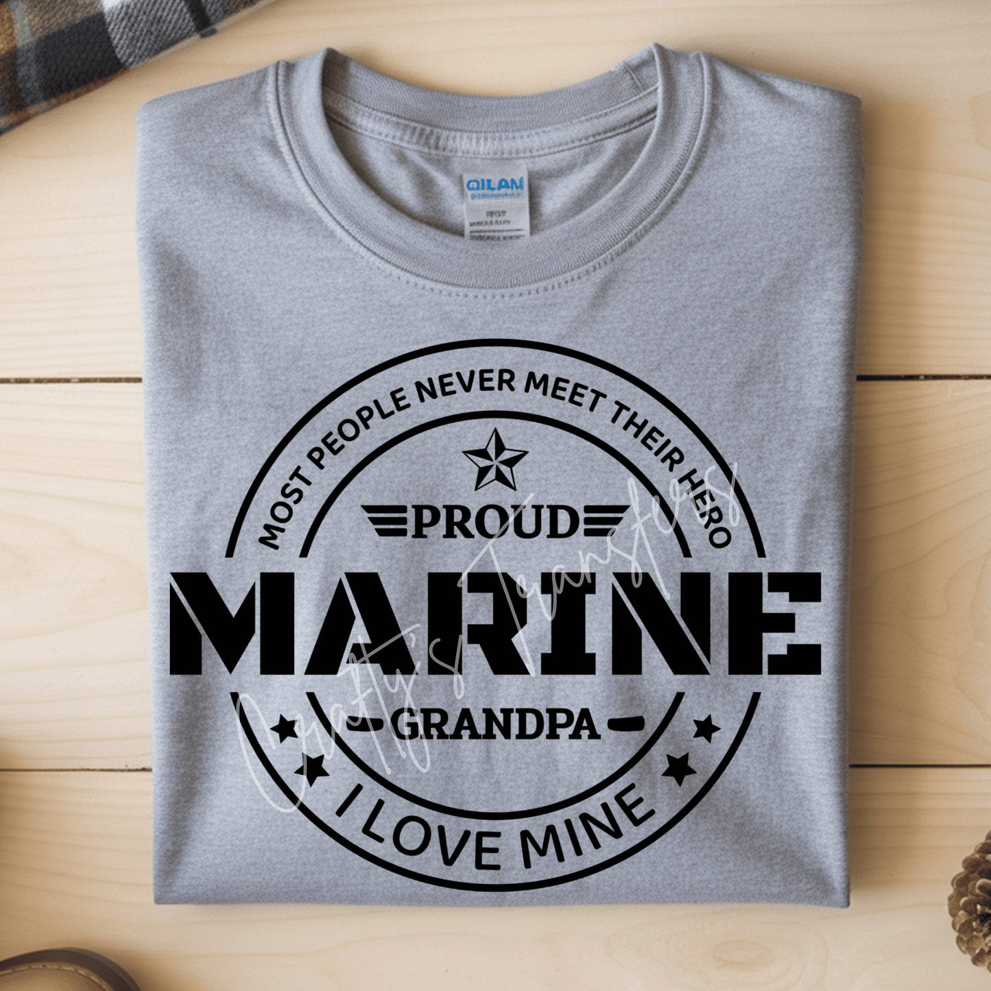 Marine Mom DTF Transfer | Military Mom Shirt Design | USMC Pride Graphic