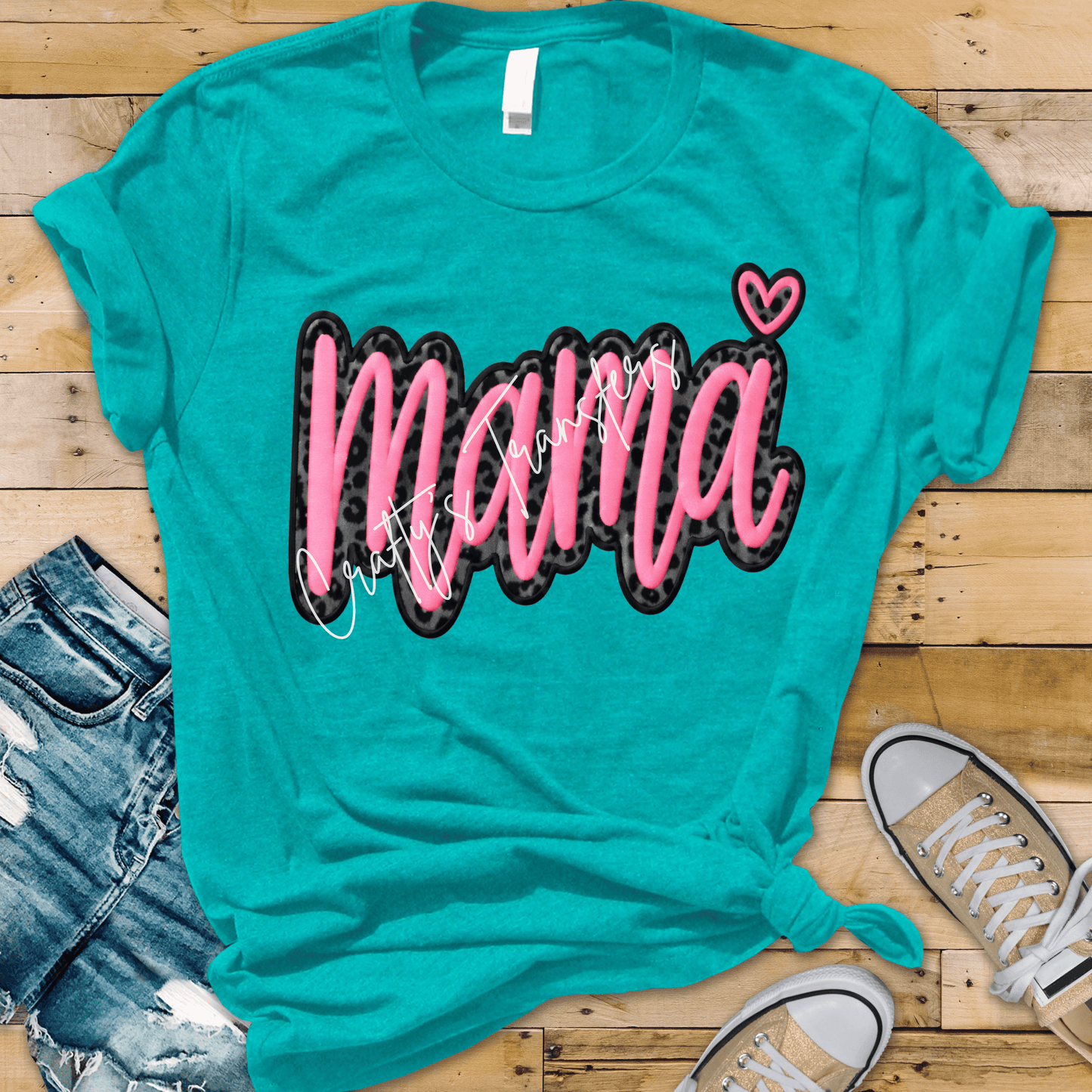 Mama Leopard DTF Transfer | Pink Script Mama Shirt Design | Trendy Mom Graphic Tee Transfer | Cheetah Print Mom Life Design