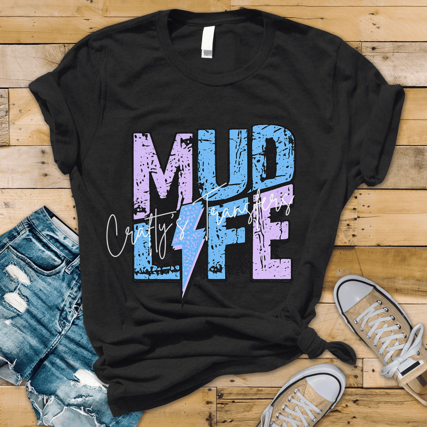 Purple SXS DTF Transfer | Off Road UTV American Flag Graphic | Side by Side Riding Tee Design