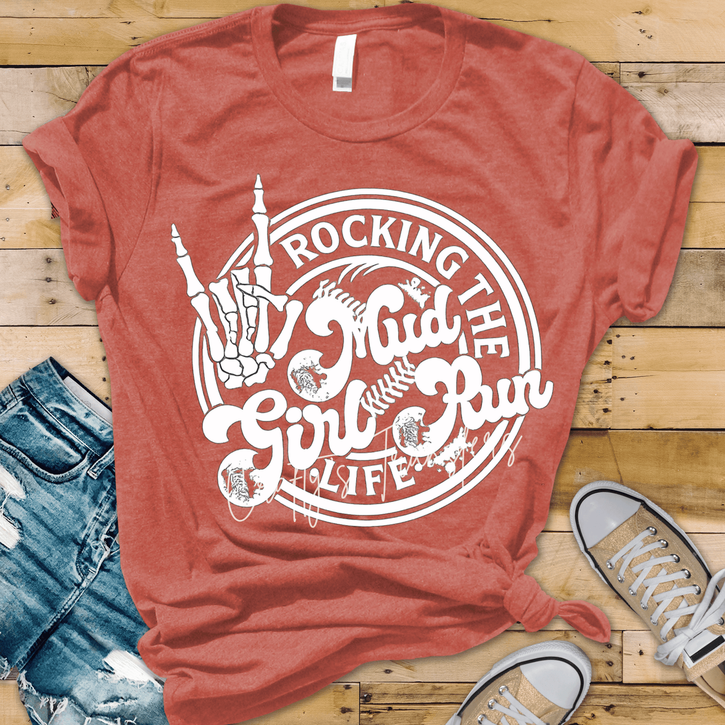 Mud Girl Run DTF Transfer | Off Road Girl Mud Riding Shirt | SXS Mud Life Design