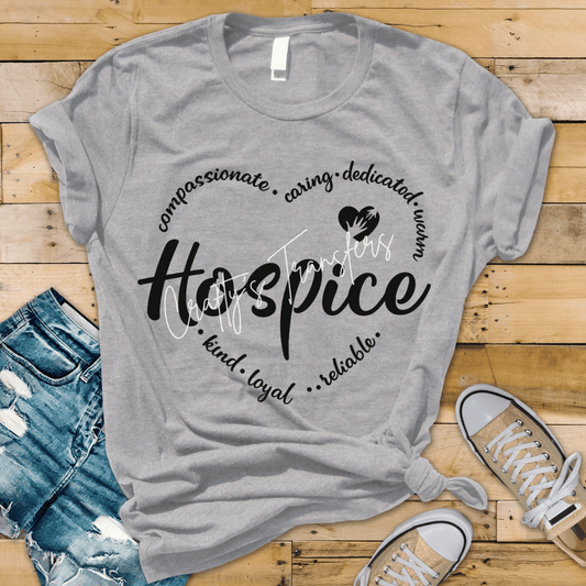 Hospice DTF Transfer | Compassionate Caregiver Quote Transfer | Nurse Healthcare Shirt Design | Medical Appreciation Graphic