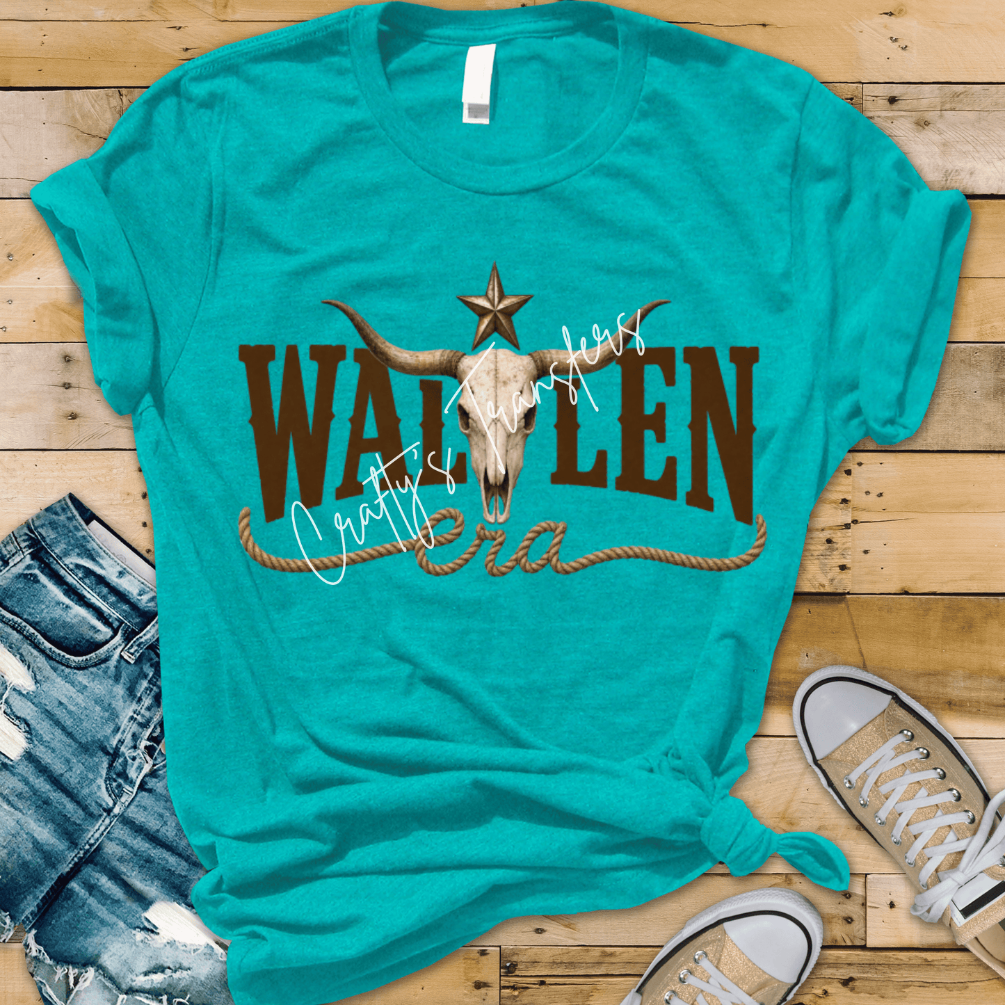 Western Wallen Era DTF Transfer | Steer Skull Star Country Graphic | Cowboy Western Shirt Transfer | Trendy Country Music Inspired Design