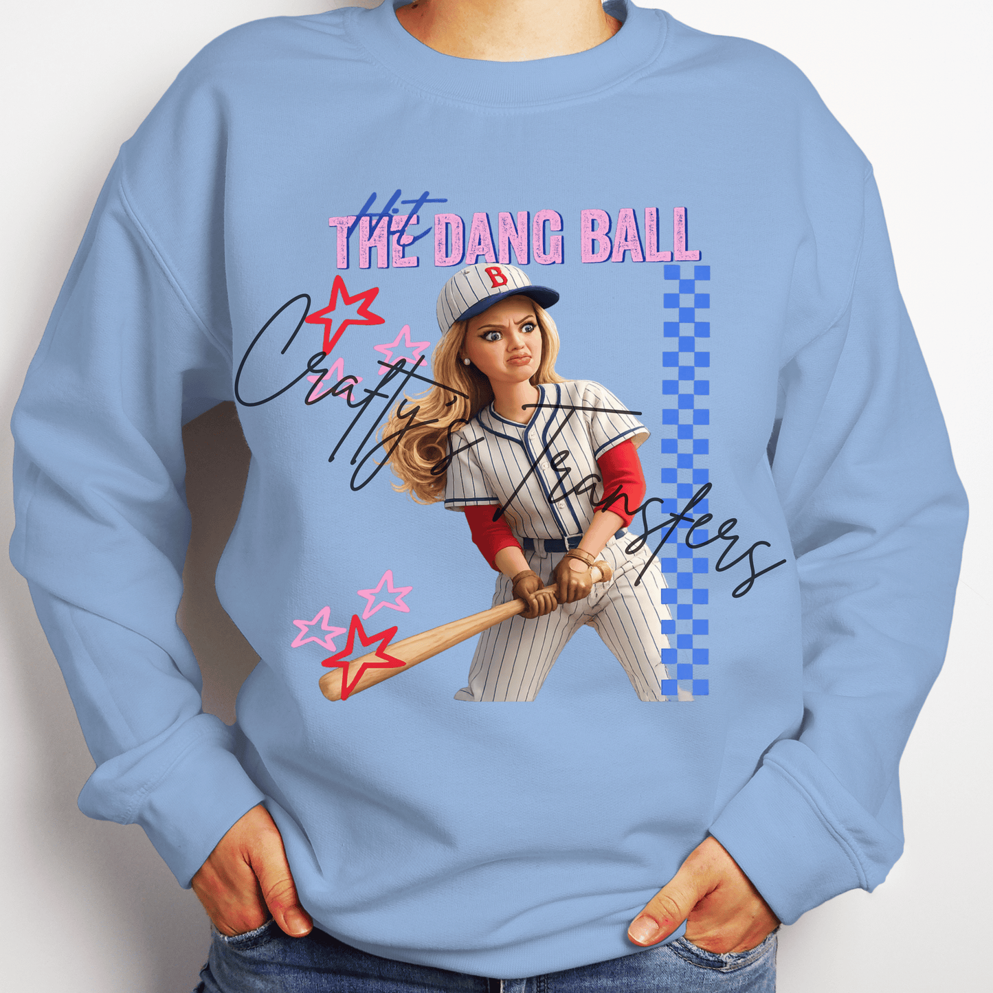 The Dang Ball Baseball DTF Transfer | Funny Baseball Girl Graphic Transfer | Trendy Sports Mom Shirt Design