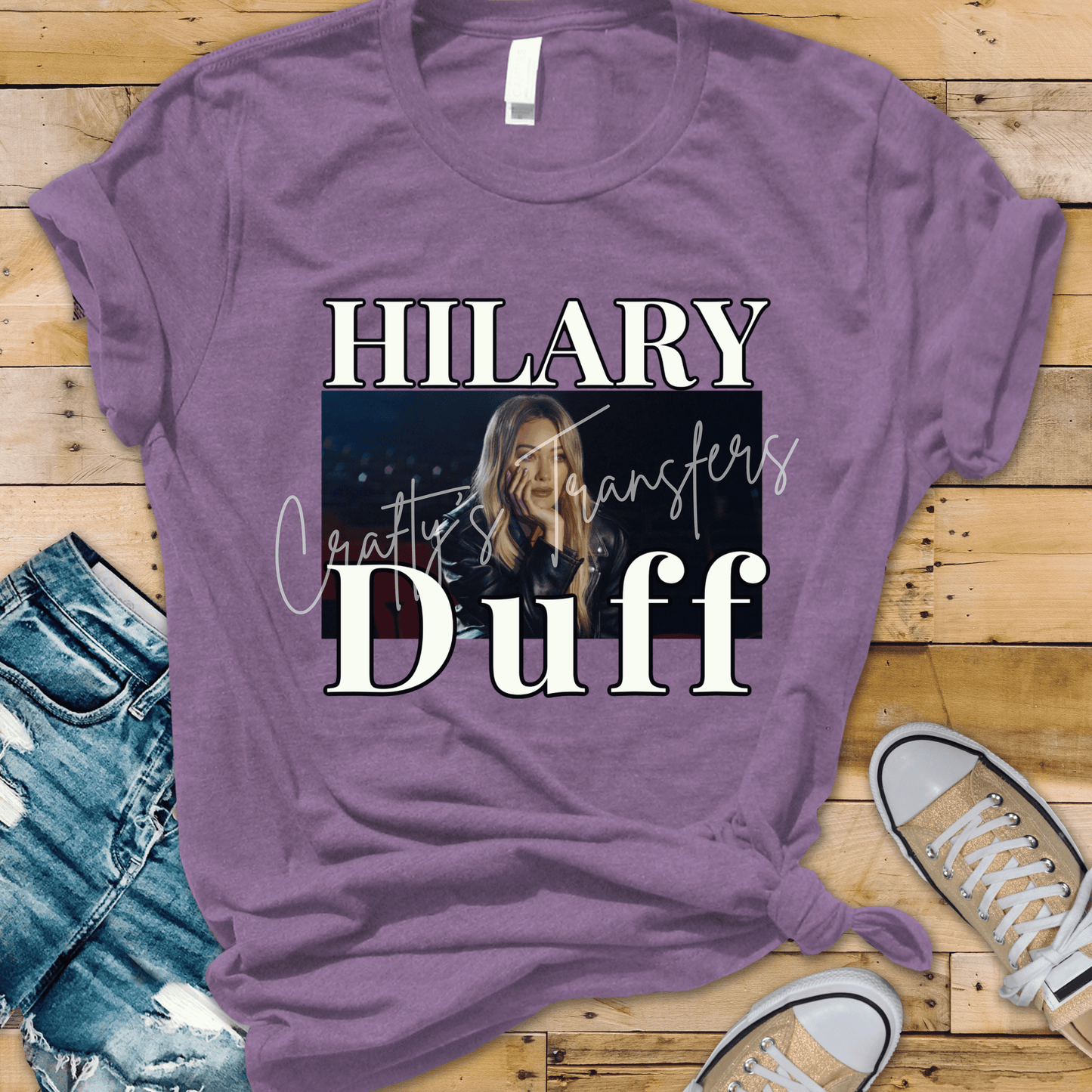 Hilary Duff Inspired DTF Transfer | Retro Celebrity Graphic Tee Design | Trendy Pop Culture Shirt Transfer