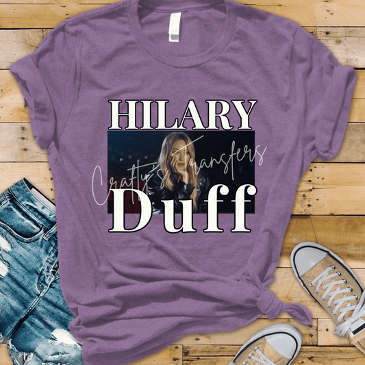 Hilary Duff Inspired DTF Transfer | Retro Celebrity Graphic Tee Design | Trendy Pop Culture Shirt Transfer