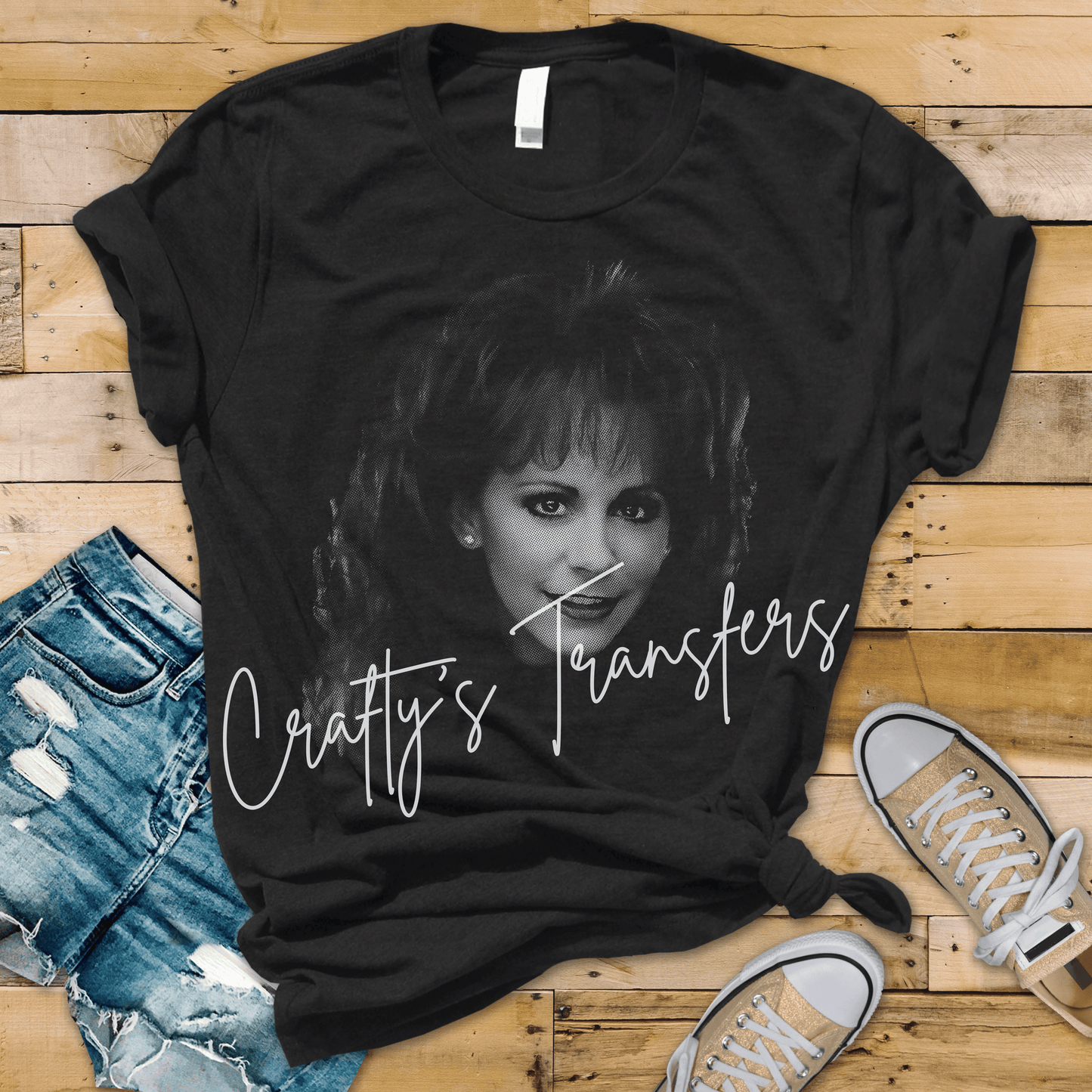 Retro Country Queen DTF Transfer | Vintage 80s Country Music Inspired Graphic | Western Concert Shirt Design