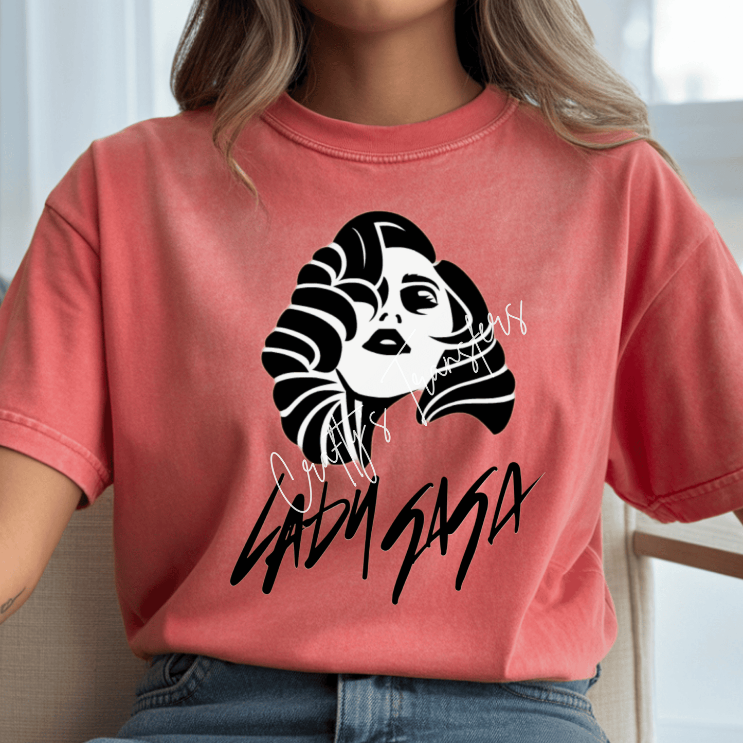 Pop Diva Inspired DTF Transfer | Retro Glam Portrait Graphic | Fashion Music Fan Shirt Transfer