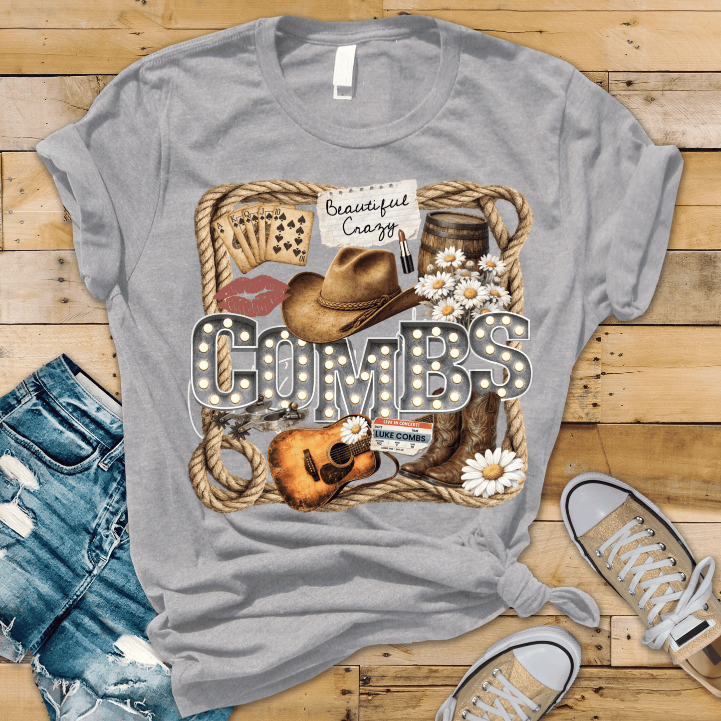 Country Combs Western DTF Transfer | Retro Country Concert Graphic | Cowgirl Rodeo Boutique Shirt Design