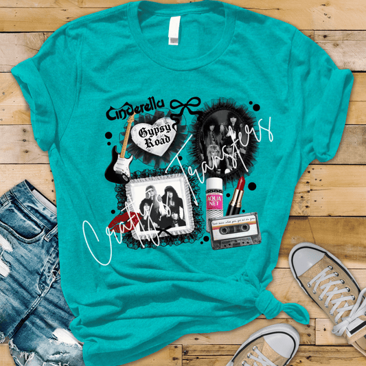 C-rella 80s Rock Collage DTF Transfer | Retro Glam Metal Inspired Graphic | Vintage Rock Concert Shirt Design (Copy) (Copy)