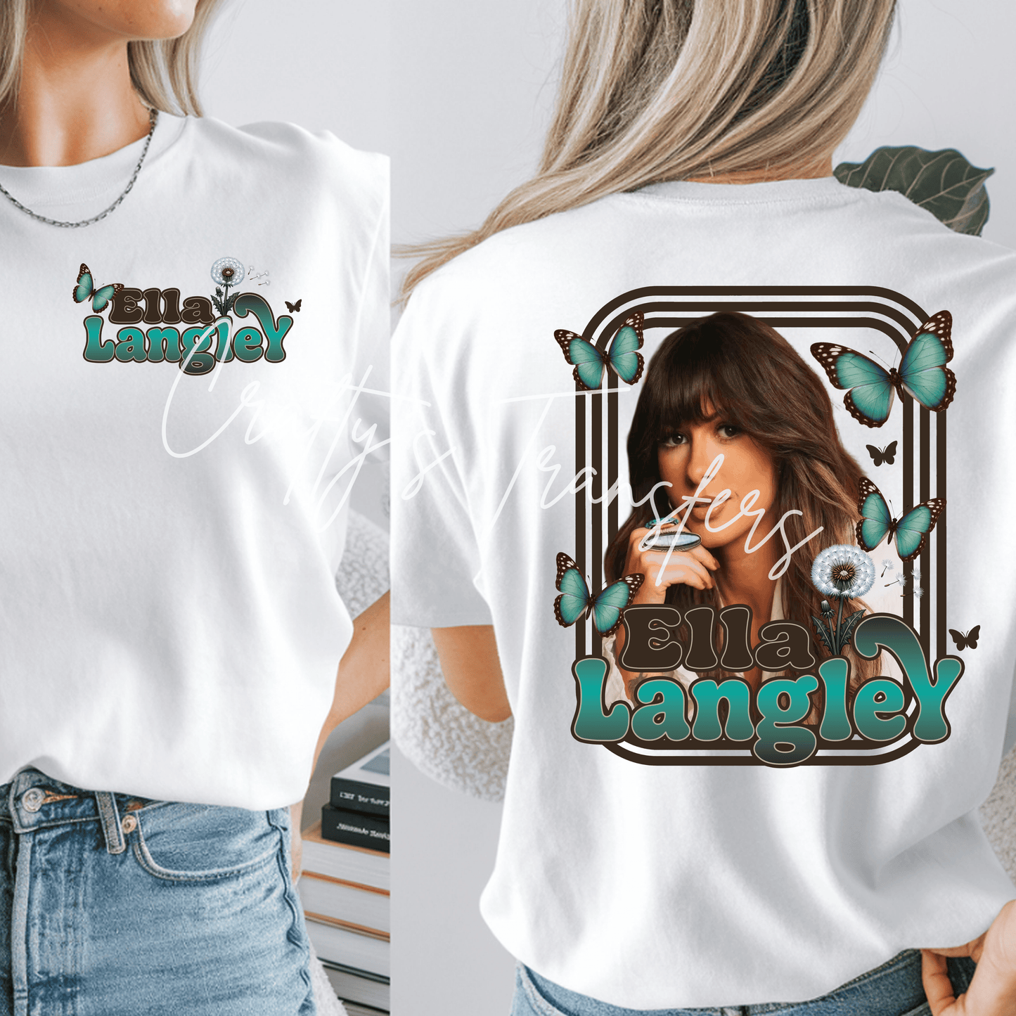 Ella Langley Inspired DTF Transfer | Retro Country Butterfly Western Graphic | Cowgirl Concert Shirt Transfer