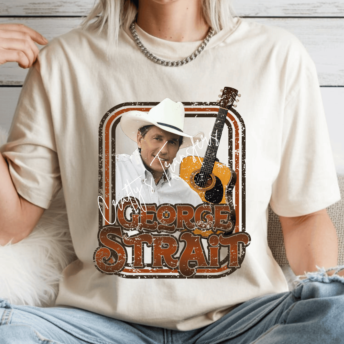 George Strait Inspired DTF Transfer | Vintage Country Western Graphic | Cowboy Music Shirt Transfer