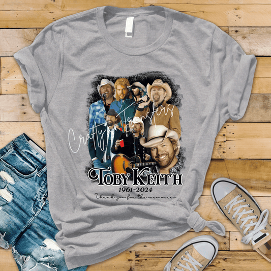 Toby Keith Memories DTF Transfer | Vintage Country Music Shirt Transfer | Toby Keith Collage Graphic Tee