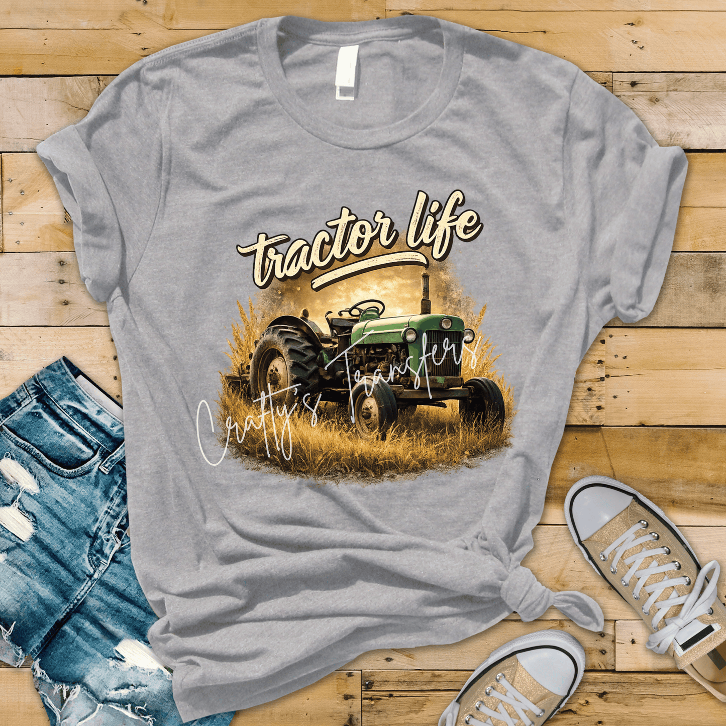 Tractor Life DTF Transfer | Vintage Farm Tractor Heat Transfer | Country Living Graphic Ready to Press (Copy)