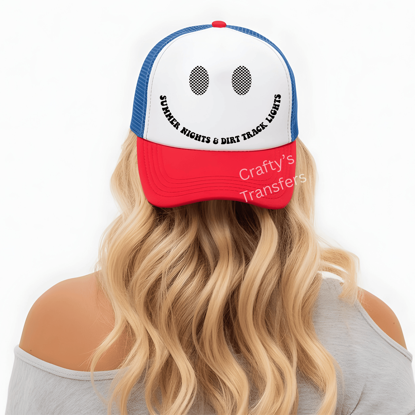 Smile More Dirt Track Racing DTF Transfer | Retro Race Track Graphic | Racing Shirt Transfer for Dirt Track Fans