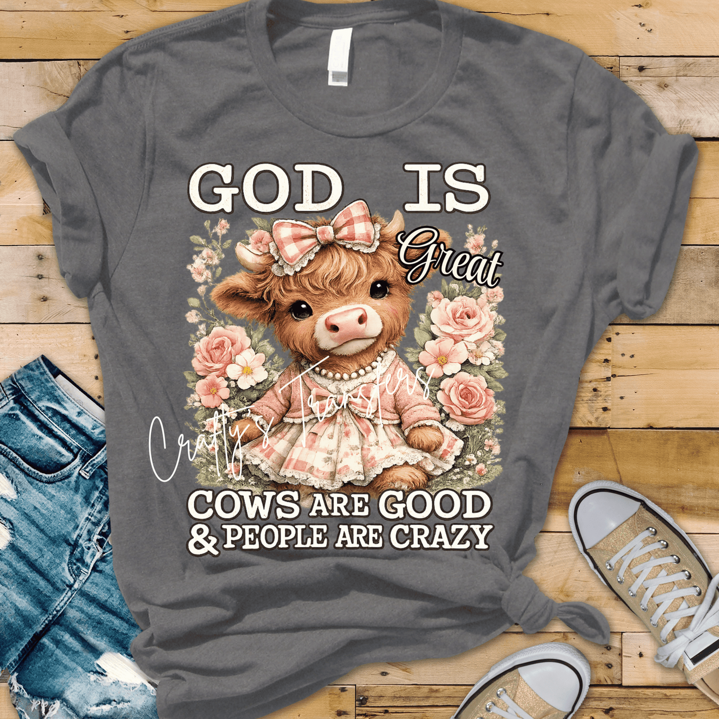 God Is Great Highland Cow