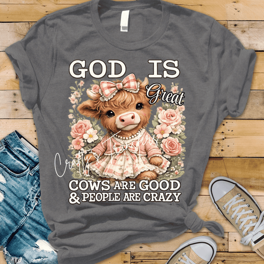 God Is Great Highland Cow