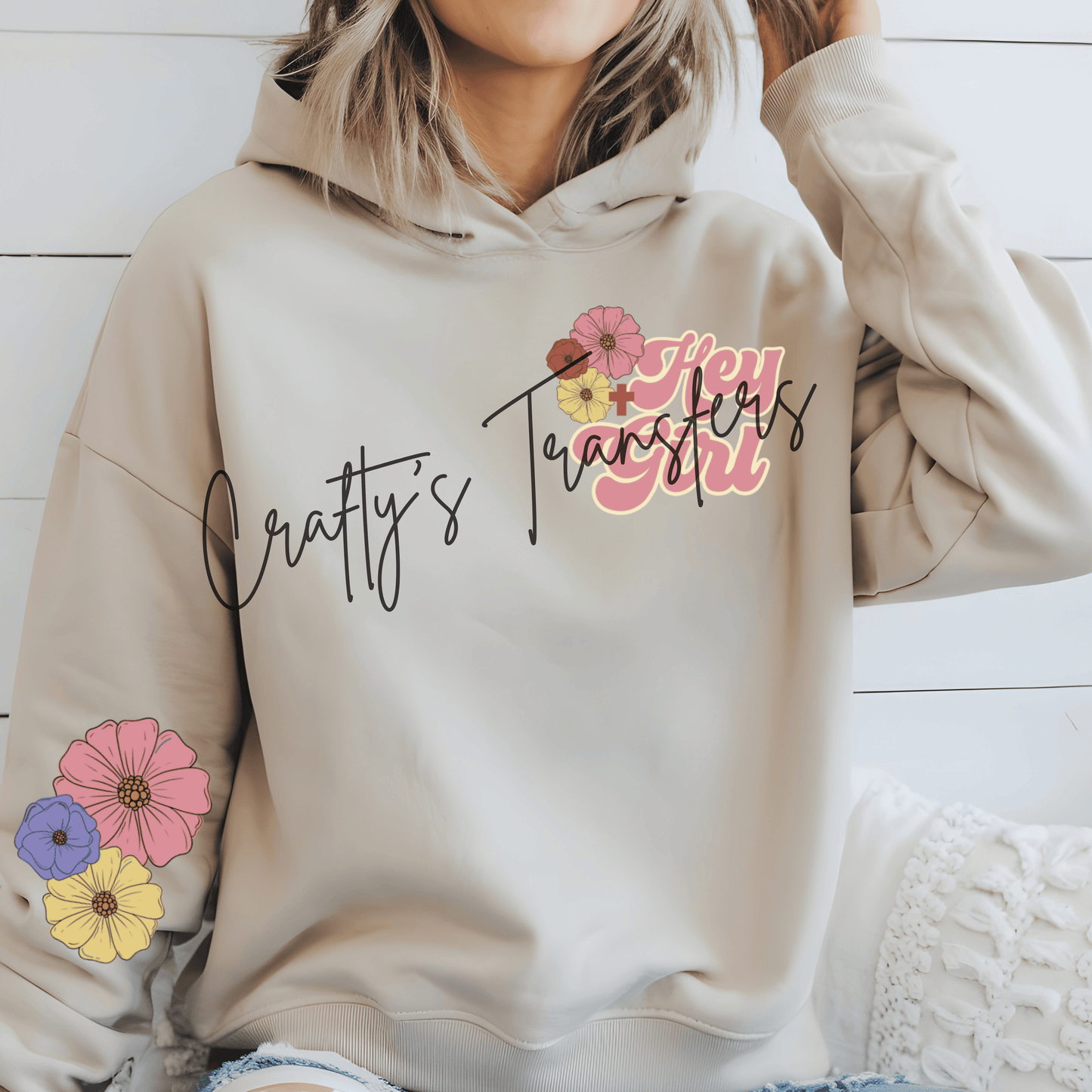 Anne Wilson Faith Inspired Floral Front & Back DTF Transfer | Retro Christian Shirt Transfer | Hey Girl Graphic Heat Transfer