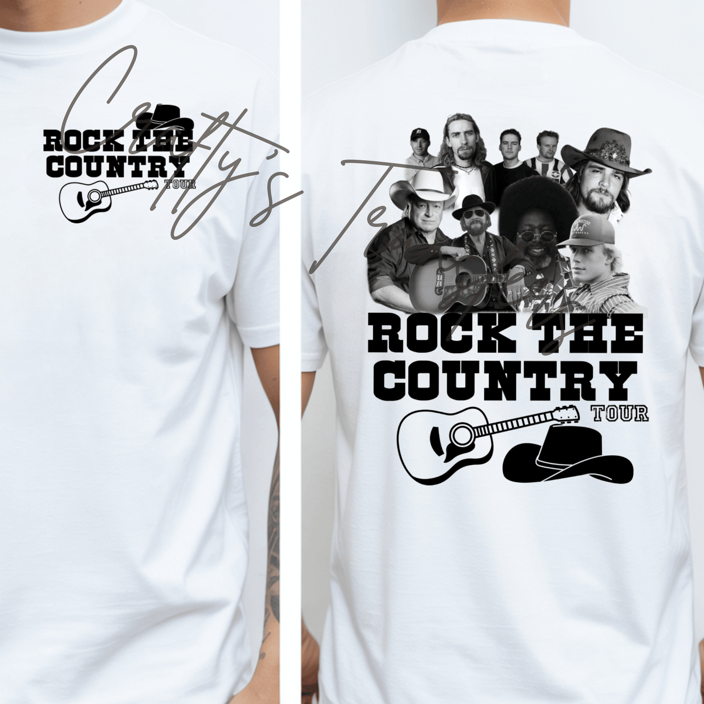 Rock The Country Tour DTF Transfer | Country Concert Shirt Transfer | Vintage Country Music Graphic Tee | Western Tour Inspired Design