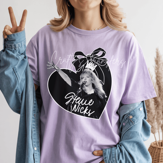 Stevie Nicks Inspired DTF Transfer | Vintage Rock Goddess Graphic Transfer | Boho Music Lover Shirt Design