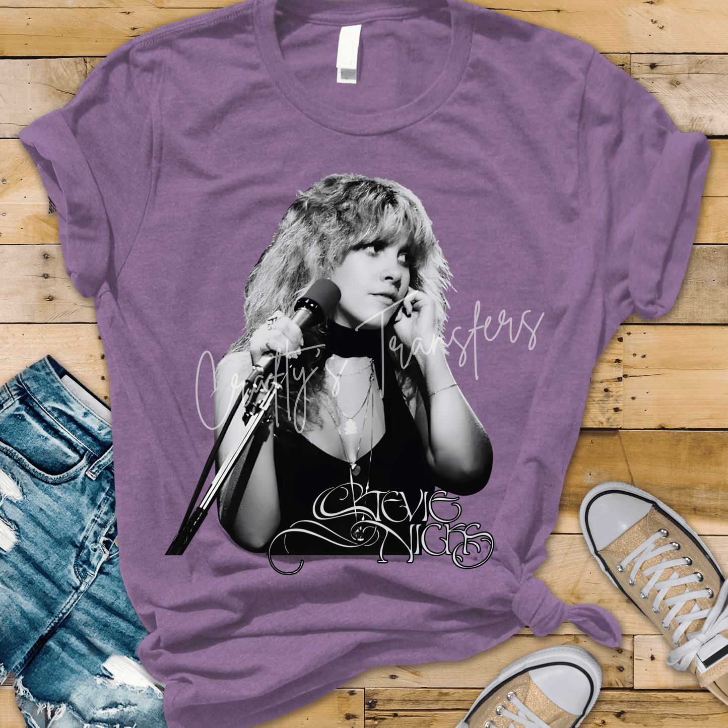 Stevie Nicks Vintage Concert DTF Transfer | Classic Rock Singer Graphic Transfer | Retro Music Fan Shirt Design