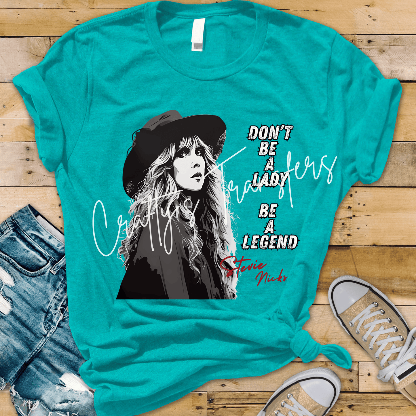 Stevie Nicks Don't Be a Lady Be a Legend DTF Transfer | Vintage Boho Rock Graphic Transfer | Classic Music Fan Shirt Design