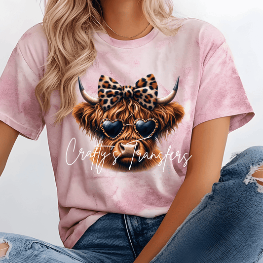 Highland Cow Cheetah Print