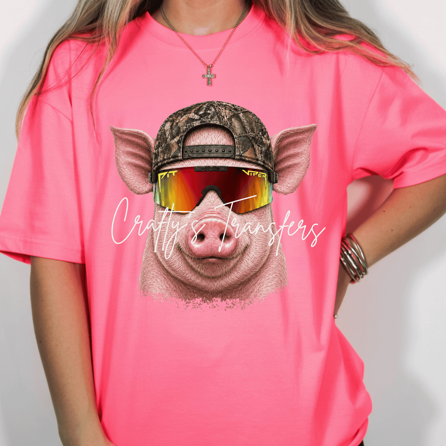 Multiple Animals - Highland Cow Camo Sunglasses DTF Transfer | Funny Western Cow Graphic Transfer | Country Shirt Transfer | Hunting Cow Western Design