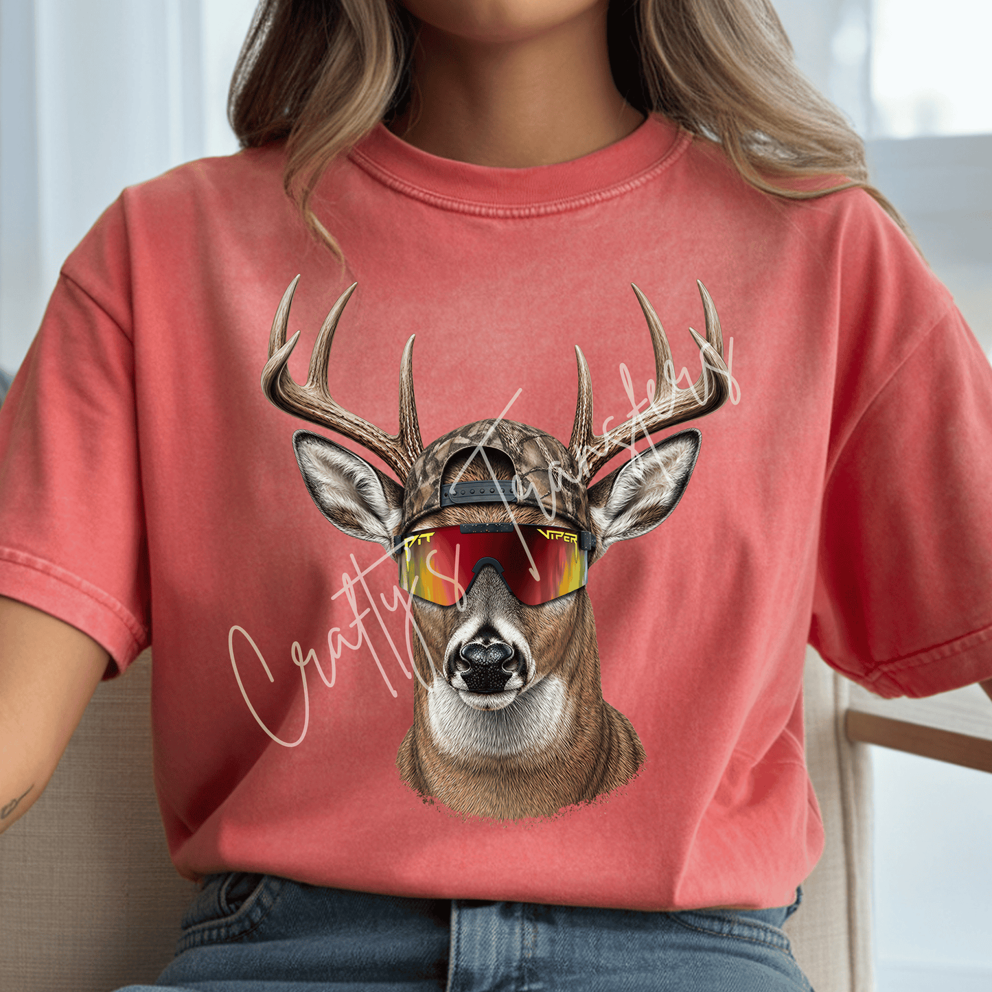 Multiple Animals - Highland Cow Camo Sunglasses DTF Transfer | Funny Western Cow Graphic Transfer | Country Shirt Transfer | Hunting Cow Western Design