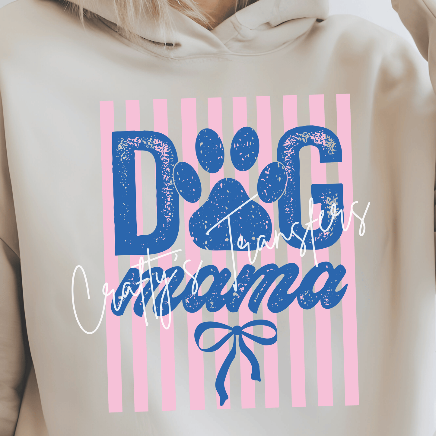 Dog Mama Pink Stripes