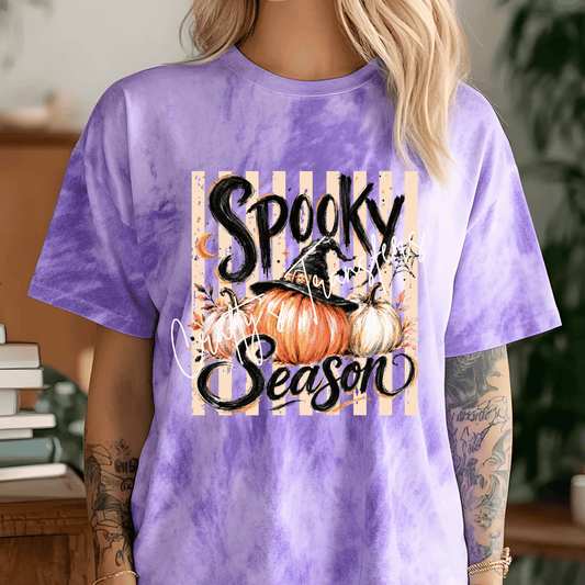 Spooky Season DTF Transfer | Cute Halloween Pumpkin Witch Hat Graphic | Pink Pumpkin Fall Shirt Transfer | Boutique Halloween Transfer