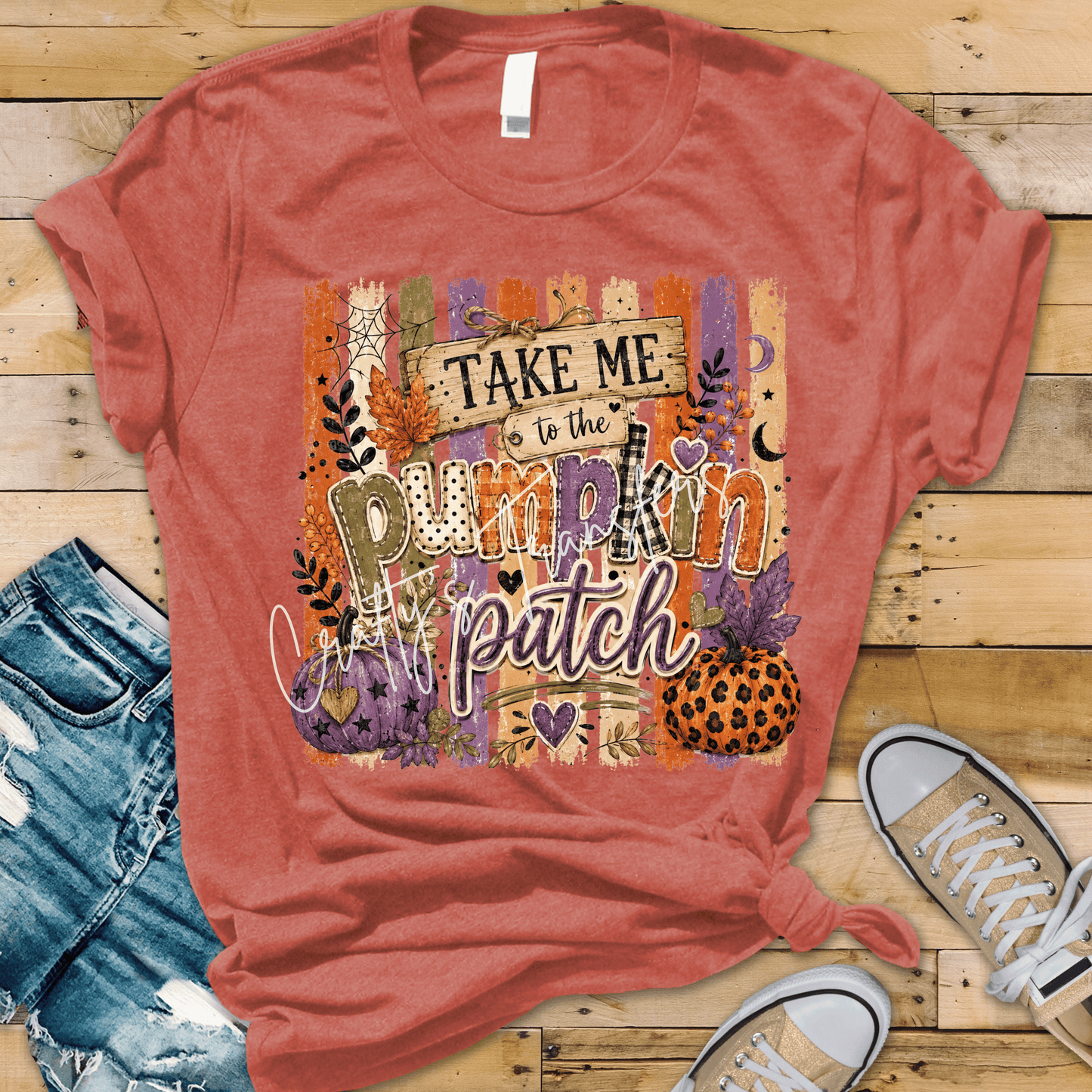 Take Me to the Pumpkin Patch DTF Transfer | Cute Fall Pumpkin Heat Transfer | Boho Halloween Shirt Transfer | Autumn Sublimation Style Print