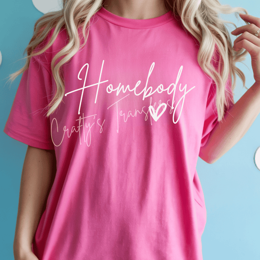 Homebody with heart black and white