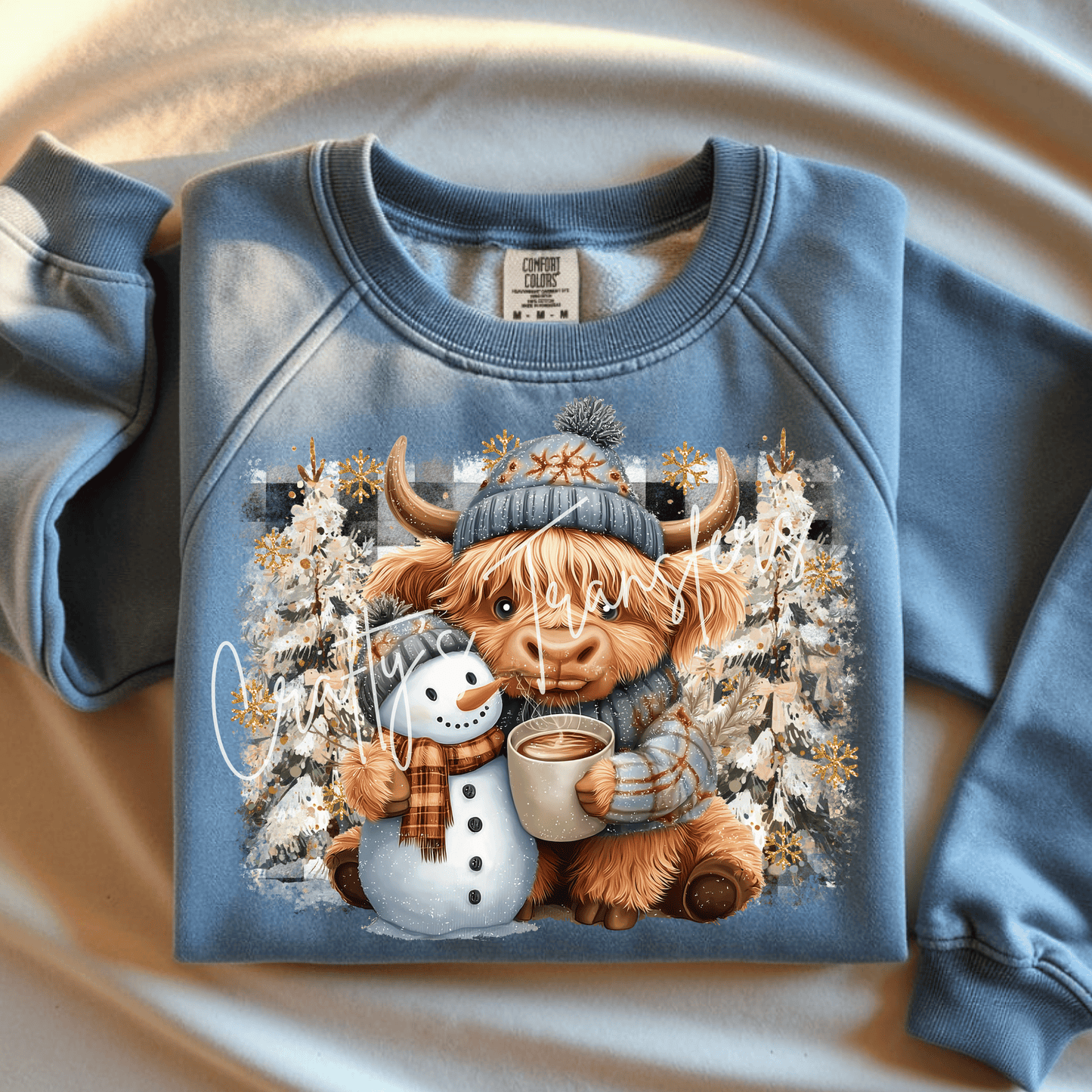 Winter Highland Cow