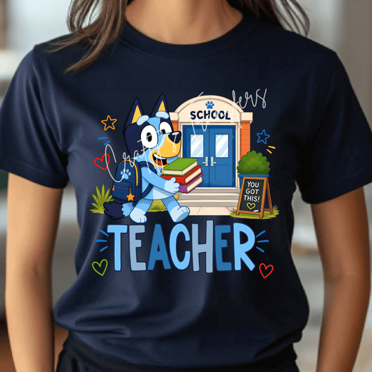 Blue Character Principal, Teacher, Para