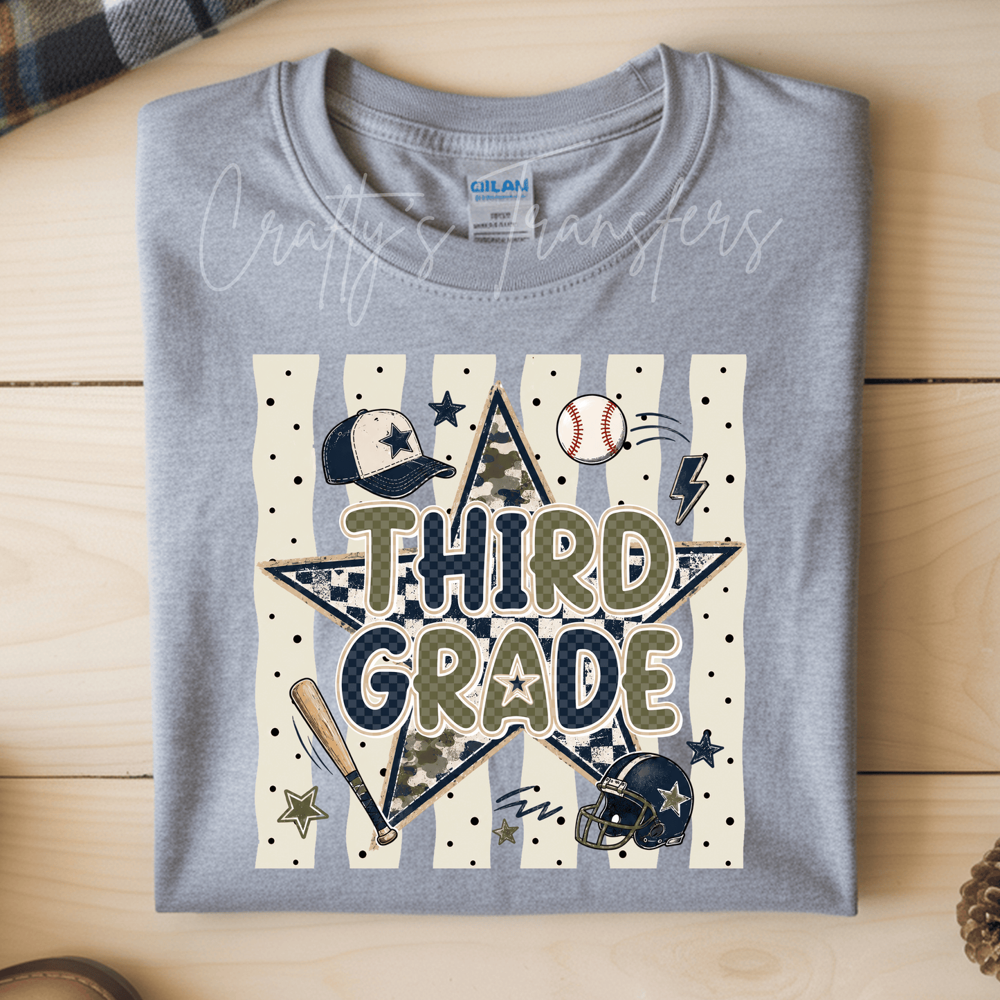 Pre-K-4th Sports DTF Transfer – Baseball and Football Preschool Graphic – Boys Back to School Design