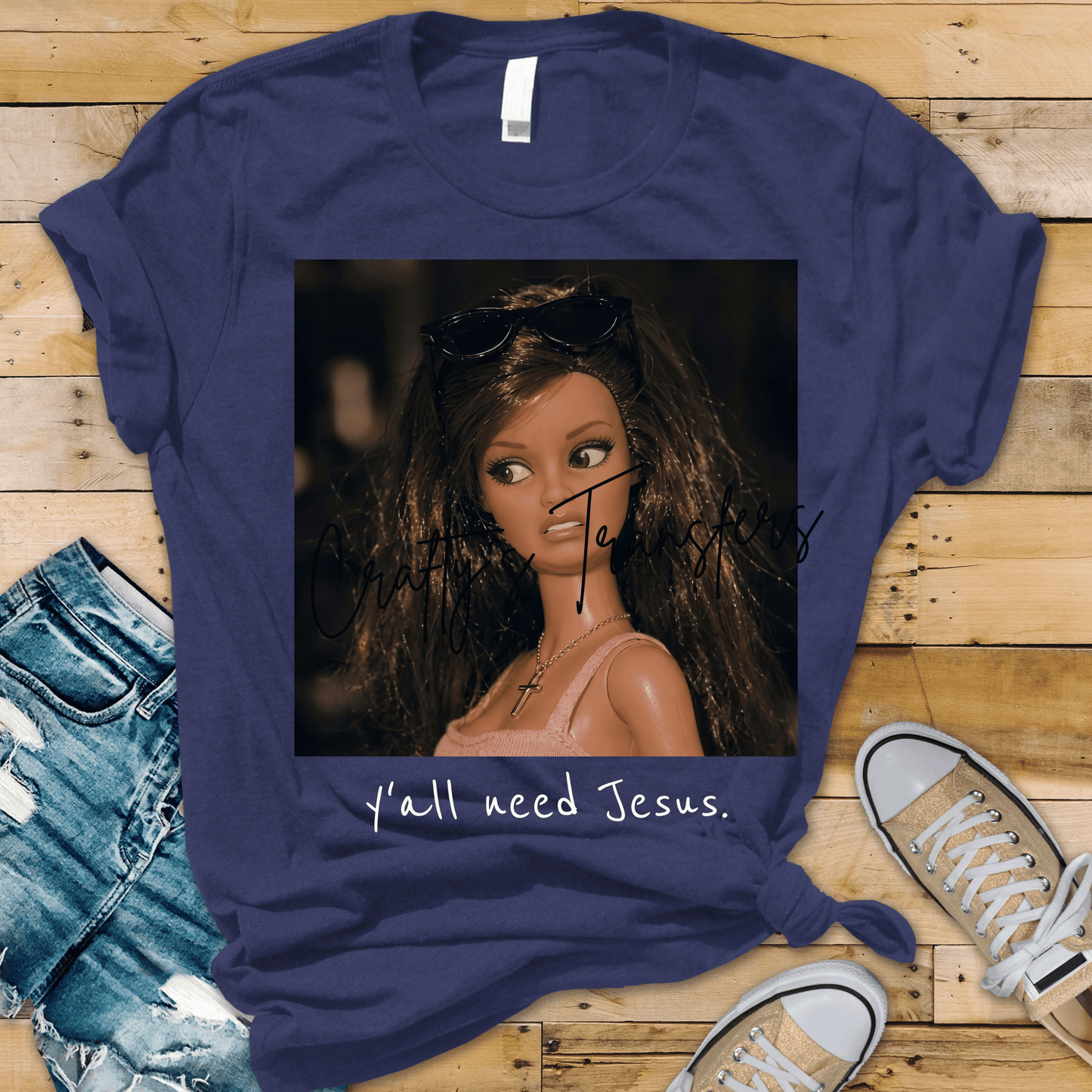Somebody Needs a Prayer DTF Transfer – Funny Christian Woman Graphic – Faith Humor Shirt Design