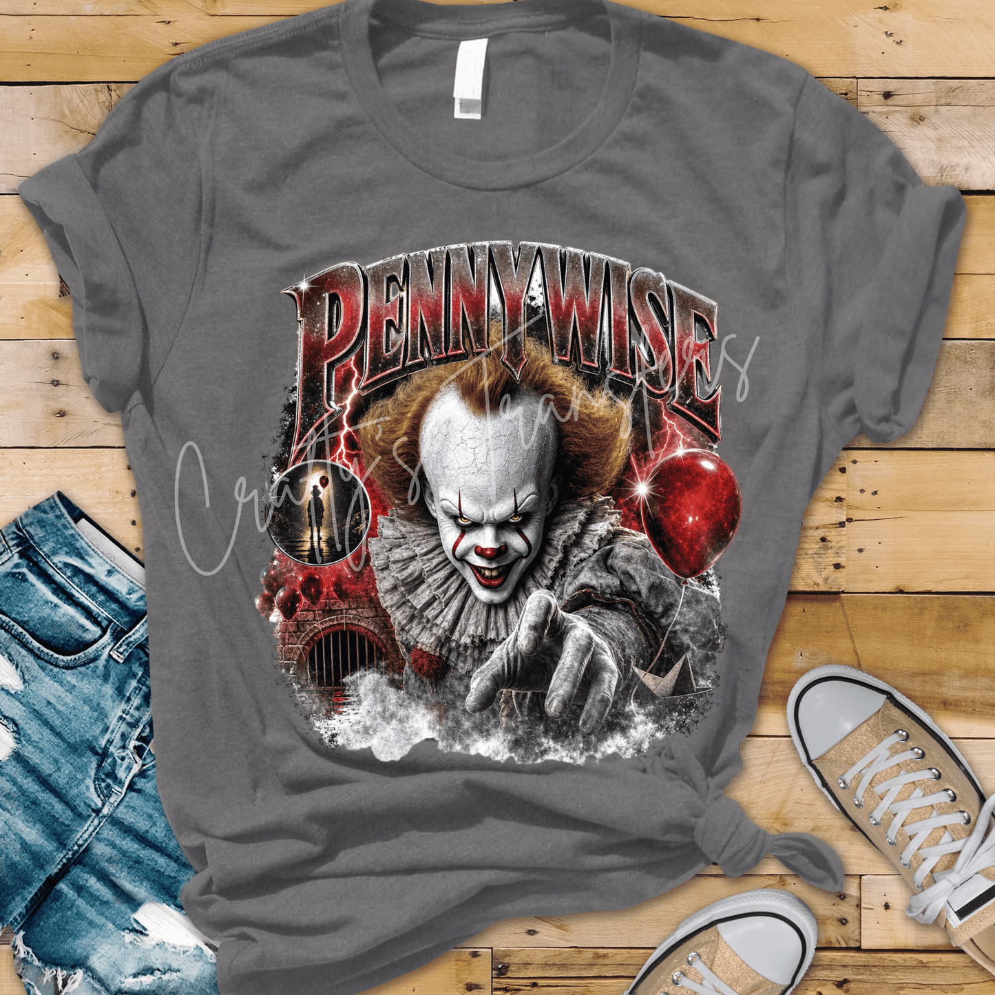 Nightmare Circus Horror Clown DTF Transfer – Creepy Carnival Halloween Shirt Design
