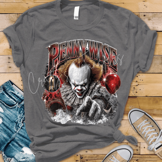 Nightmare Circus Horror Clown DTF Transfer – Creepy Carnival Halloween Shirt Design