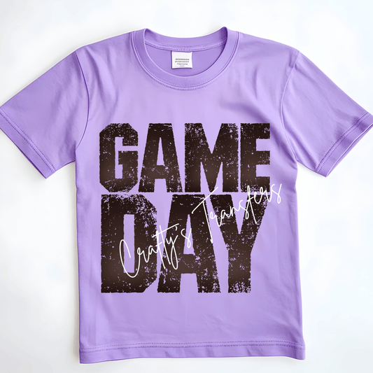 Game Day DTF Transfer – Distressed Football Shirt Design | Rustic Sports Graphic