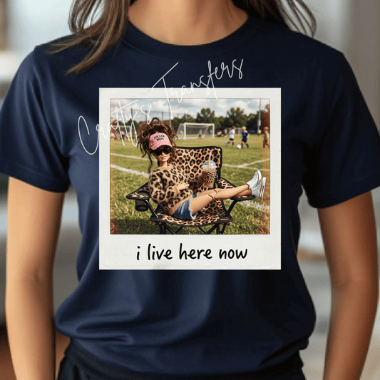 Soccer Mom Game Day DTF Transfer – Leopard Print Sideline Mom Shirt Design